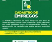 APRESENTAÇÃO DE CURRÍCULO PARA CONTRATAÇÃO DE CARGO DE TÉCNICO DE ENFERMAGEM E ENFERMEIRO