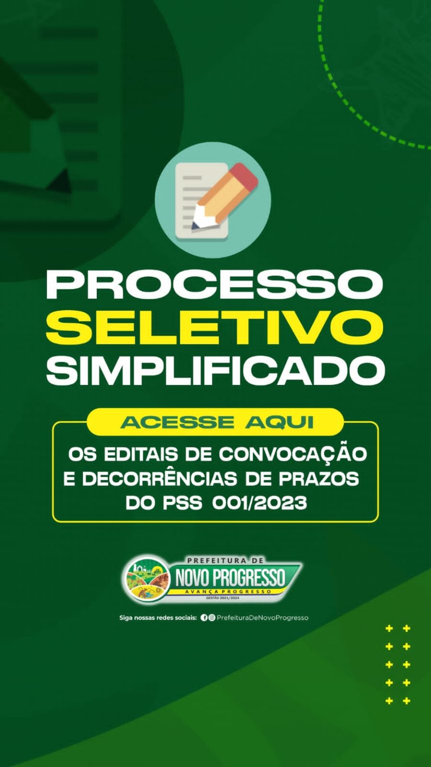 Acesse Aqui Os Editais De ConvocaÇÃo E As DecorrÊncias De Prazo Do Pss 0012023 Prefeitura 1734