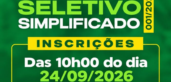 PROCESSO SELETIVO SIMPLIFICADO EDITAL Nº 001/2026 – PMNP